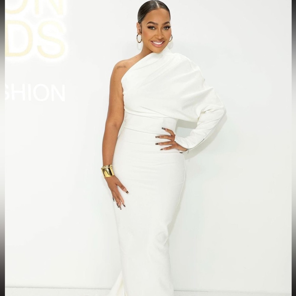 New w tag/ White faux leather dress